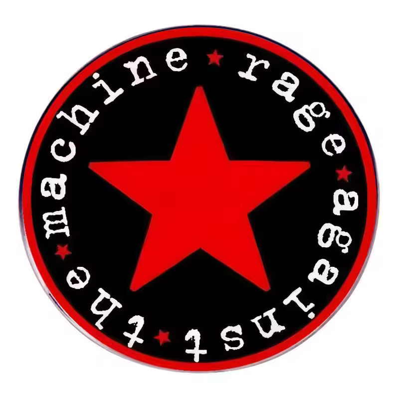 RAGE AGAINST THE MACHINE MASTER DISK刻印有り Rage Against the Machine Logo Round - Enamel Pin – Indie Vinyl Den