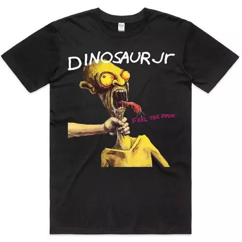Squirrel Nut Zippers - Roasted Right Logo on Black T-shirt Mudhoney -  Los Playboys Yellow T-shirt Dinosaur Jr. -  Feel The Pain T-shirt 