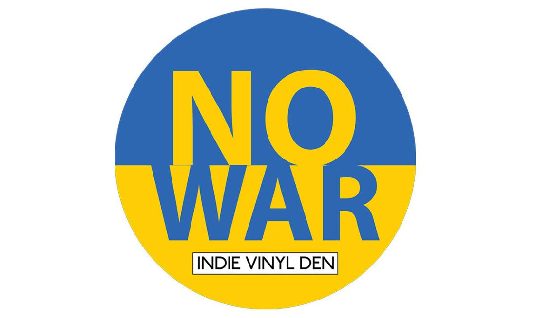 #StopRussianAgression NO WAR sticker and buttons in new orders - Indie Vinyl Den