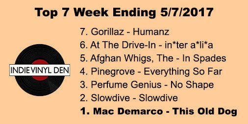 Top 7 Vinyl Records Sold for Week ending 5/7/2017 - Indie Vinyl Den