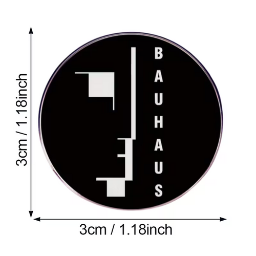 Bauhaus Round with logo - Enamel Pin
