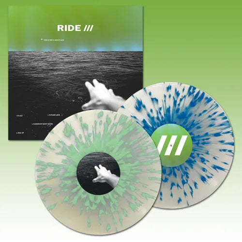 Ride – This Is Not A Safe Place – Klares Vinyl mit grünen/blauen Farbspritzern, 2 LP 