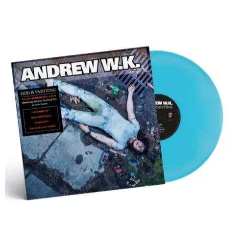 Andrew W.K. - God Is Partying - Turquoise Color Vinyl Record