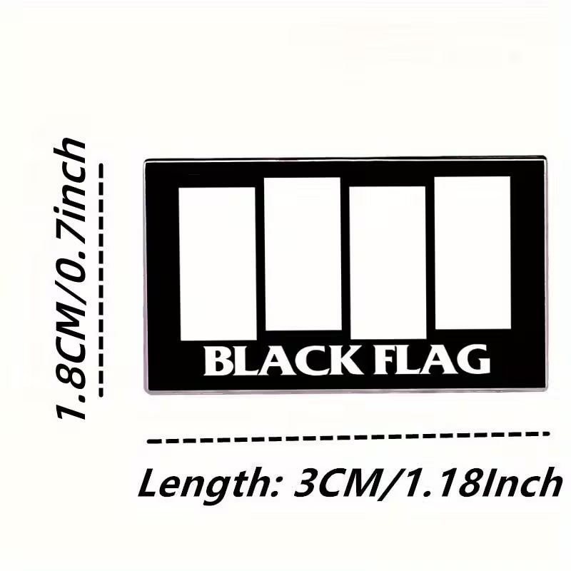 Black Flag Rectangle - Enamel Pin