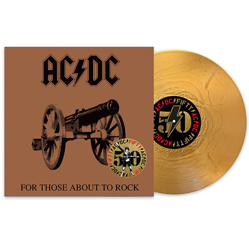 AC/DC - For Those About to Rock (50th Anniversary) - Gold Color Vinyl Record