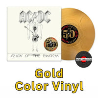 AC/DC - Flick of the Switch - Gold Color Vinyl Record 180g Import rockit-t-shirts.myshopify.com #Indie_Vinyl_Den#
