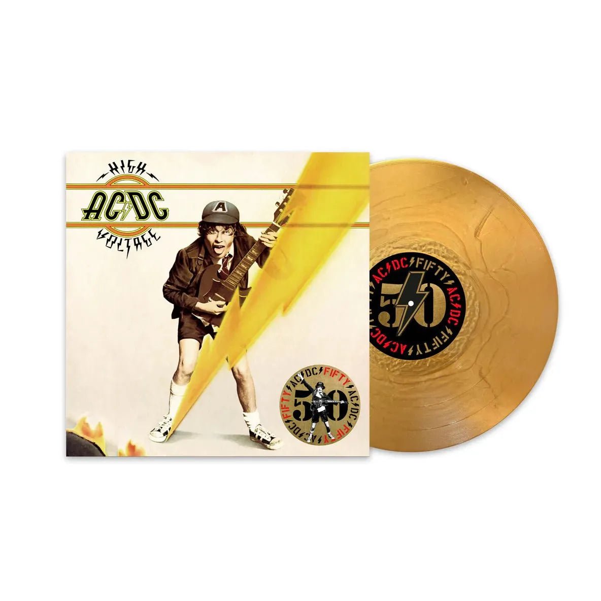 AC/DC - Alto voltaje (50 aniversario) - Disco de vinilo color dorado 