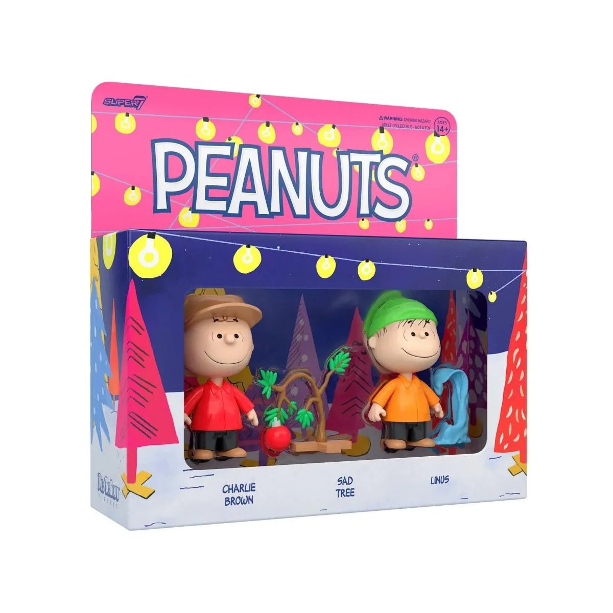 A Charlie Brown Christmas Peanuts ReAction Figure Holiday Box Set - Super7