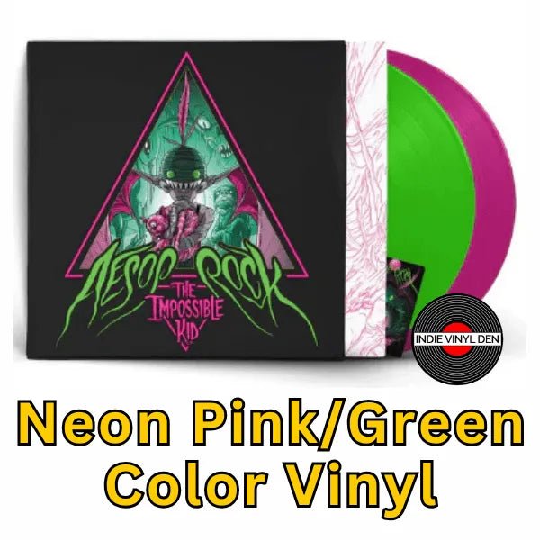 Aesop Rock - The Impossible Kid - Neon Pink / Neon Green Vinyl Record