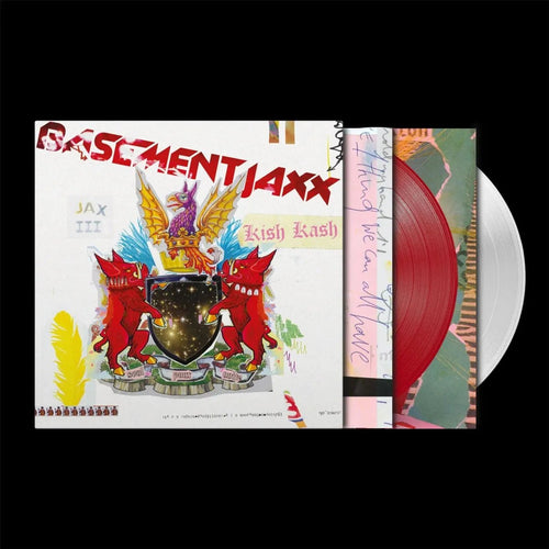 Basement Jaxx - Kish Kash - Red/White Color Vinyl Record rockit-t-shirts.myshopify.com #Indie_Vinyl_Den#