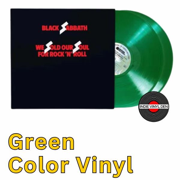 Black Sabbath - We Sold Our Soul for Rock 'n' Roll - Translucent Green Vinyl Record 2LP