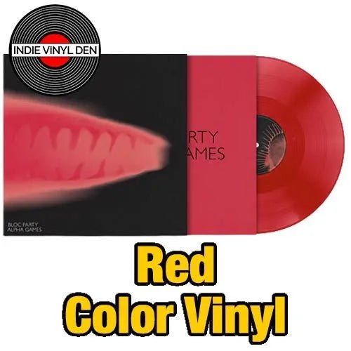 Bloc Party - Alpha Games - Red Color Vinyl Record * rockit-t-shirts.myshopify.com #Indie_Vinyl_Den#