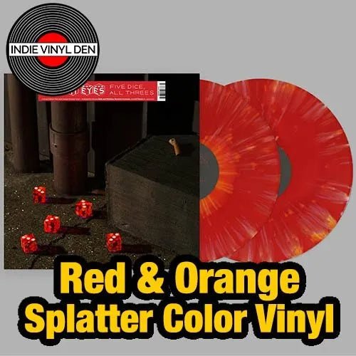 Bright Eyes - Five Dice, All Threes - Red & Orange Splatter Color Vinyl Record 2LP