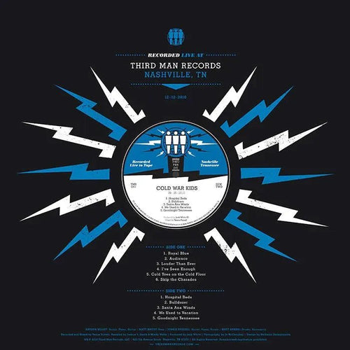 Cold War Kids - Live at Third Man - Vinyl Record rockit-t-shirts.myshopify.com #Indie_Vinyl_Den#