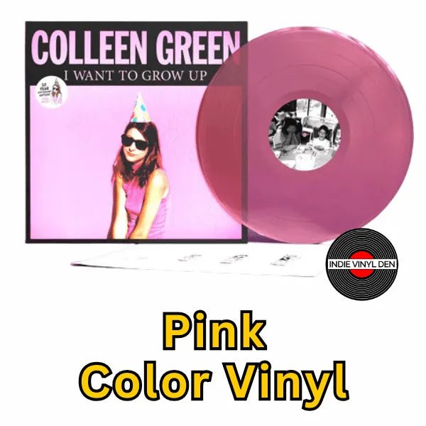 Colleen Green - I Want to Grow Up - 10th Anniversary Pink Color Vinyl Record rockit-t-shirts.myshopify.com #Indie_Vinyl_Den#