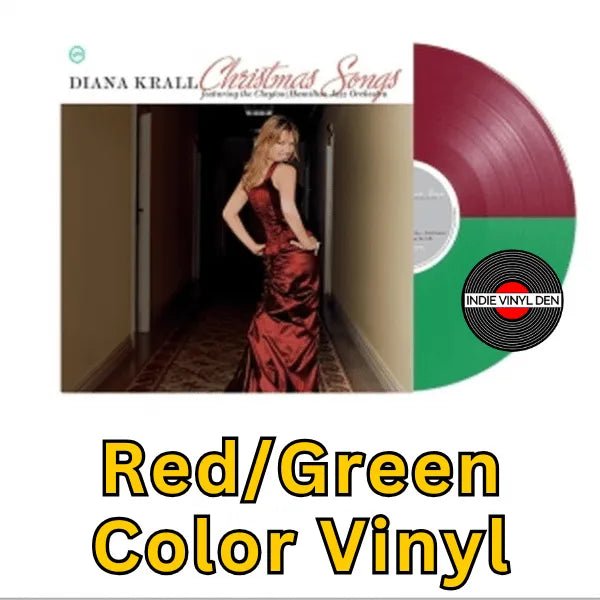 Diana Krall – Christmas Songs - Red/Green Split Vinyl Record rockit-t-shirts.myshopify.com #Indie_Vinyl_Den#