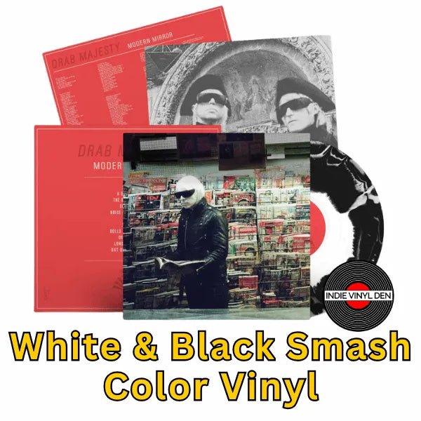 Drab Majesty - Modern Mirror - White & Black Smash Color Vinyl Record rockit-t-shirts.myshopify.com #Indie_Vinyl_Den#