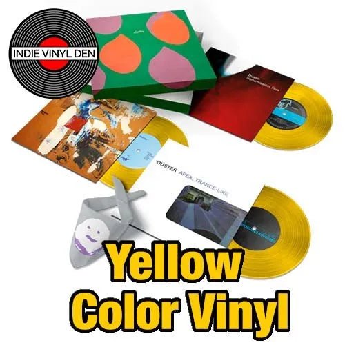 Duster - Moods, Modes - 3 x 7" Box Set Yellow Color Vinyl Record rockit-t-shirts.myshopify.com #Indie_Vinyl_Den#