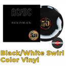 AC/DC - Back in Black (50th Anniversary) - Black/White Swirl Color Vinyl Record