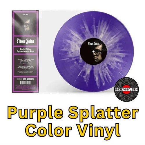 Elton John - Elton John - Purple Splatter Color Vinyl Record rockit-t-shirts.myshopify.com #Indie_Vinyl_Den#