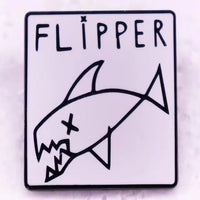 Flipper - Enamel Pin rockit-t-shirts.myshopify.com #Indie_Vinyl_Den#