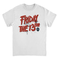 Friday the 13th Splash Logo White T-Shirt rockit-t-shirts.myshopify.com #Indie_Vinyl_Den#