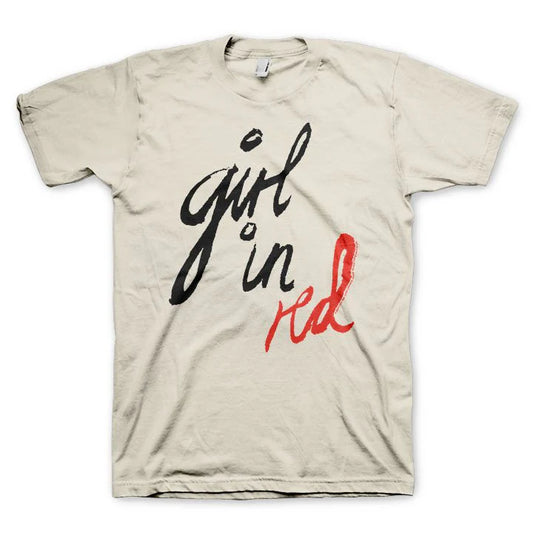 Girl in Red Cursive Logo T-shirt