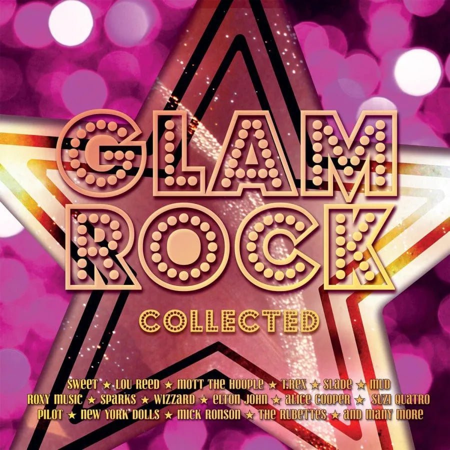 Glam Rock Collected - Various Artists - Silver Color 2LP Vinyl Record Import rockit-t-shirts.myshopify.com