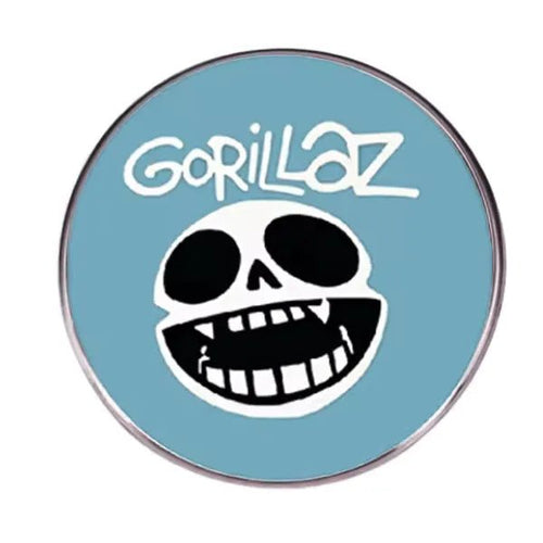 Gorillaz Round Blue - Enamel Pin rockit-t-shirts.myshopify.com #Indie_Vinyl_Den#