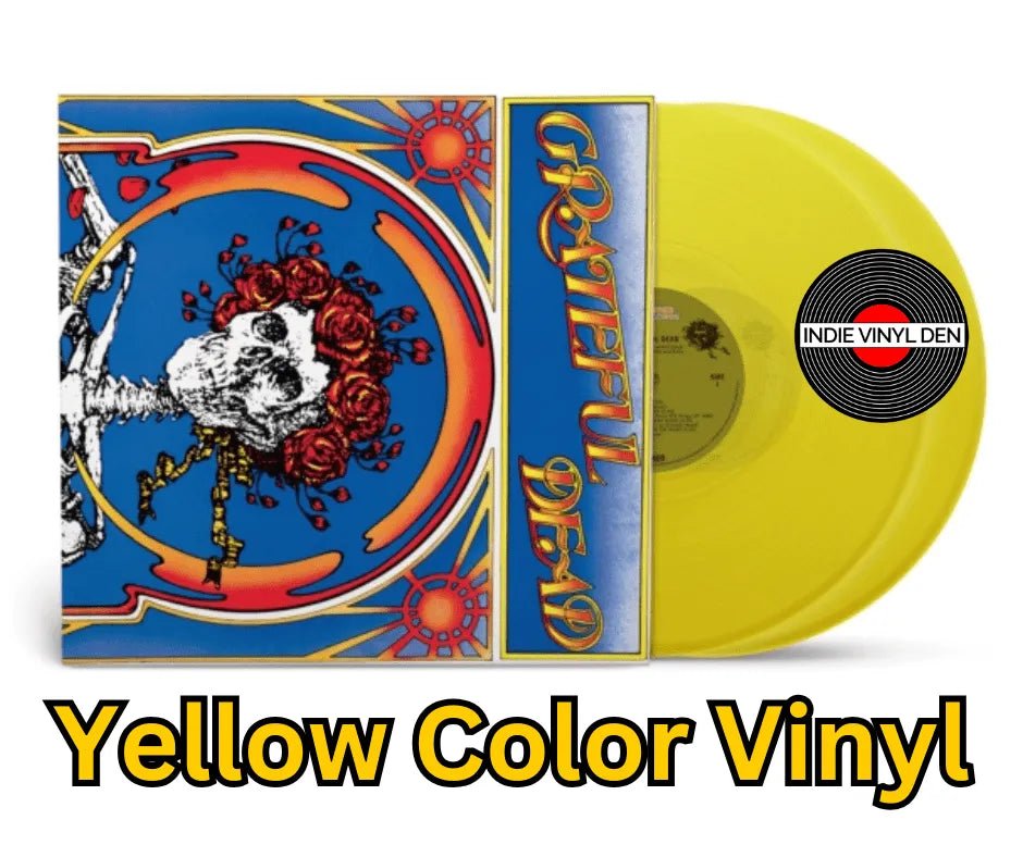 Grateful Dead (Skull & Roses) - Yellow Color Vinyl Record 2LP *