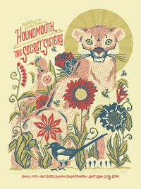HOUNDMOUTH | The SECRET SISTERS - Red Butte Garden Amphitheatre 2024 Gig Poster rockit-t-shirts.myshopify.com #Indie_Vinyl_Den#