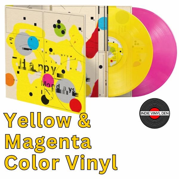 Happy Mondays - The Factory Singles - Yellow & Magenta Color Vinyl Record