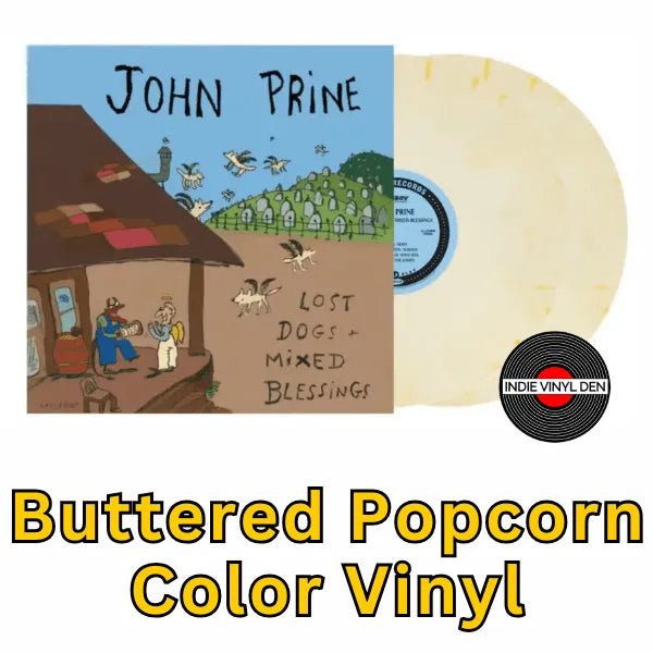 John Prine - Lost Dogs + Mixed Blessings - Buttered Popcorn Color  Vinyl Record