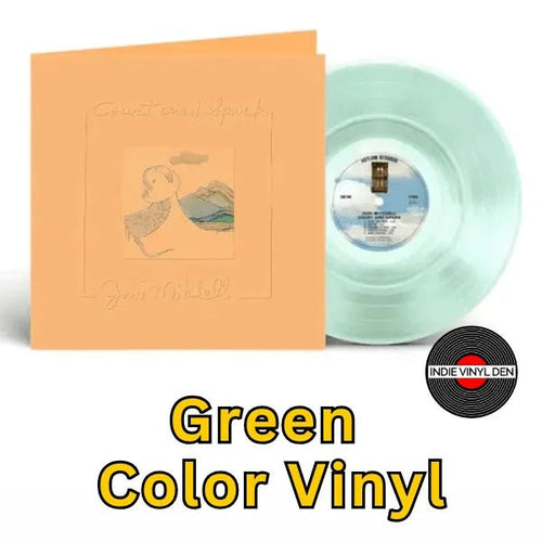 Joni Mitchell - Court And Spark - Green Color Vinyl Record * rockit-t-shirts.myshopify.com #Indie_Vinyl_Den#