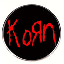 KORN logo red round - Enamel Pin rockit-t-shirts.myshopify.com #Indie_Vinyl_Den#