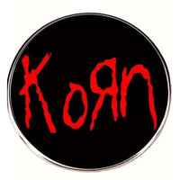 KORN logo red round - Enamel Pin rockit-t-shirts.myshopify.com #Indie_Vinyl_Den#