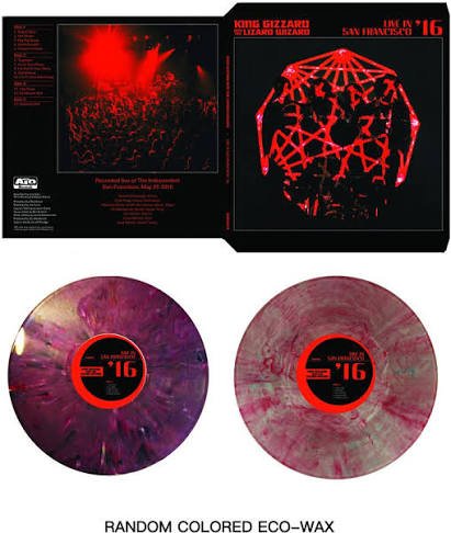 King Gizzard & The Lizard Wizard - Live in San Francisco '16 - Random Color Vinyl Record 2LP