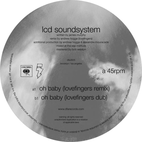 LCD Soundsystem - oh baby (Lovefingers Remixes) - Vinyl Record rockit-t-shirts.myshopify.com #Indie_Vinyl_Den#