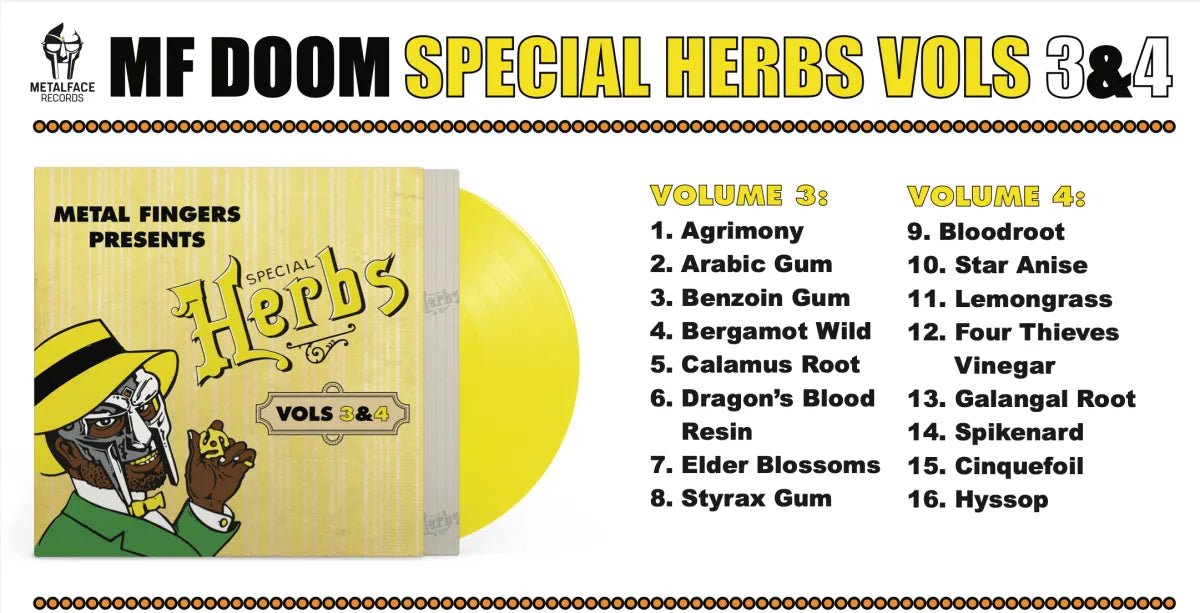 MF DOOM - Metal Fingers Presents: Special Herbs Vol. 0-9 - Color Vinyl Record rockit-t-shirts.myshopify.com #Indie_Vinyl_Den#