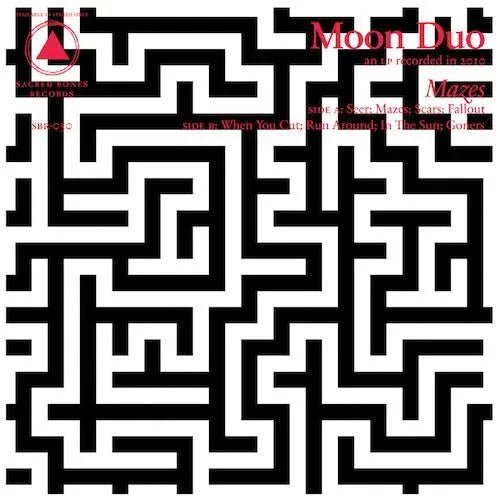 Moon Duo - Mazes - Neon Pink Color Vinyl Record LP