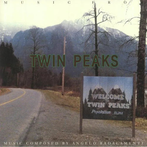 Music From Twin Peaks - Angelo Badalamenti -Green Color Vinyl Record * rockit-t-shirts.myshopify.com #Indie_Vinyl_Den#