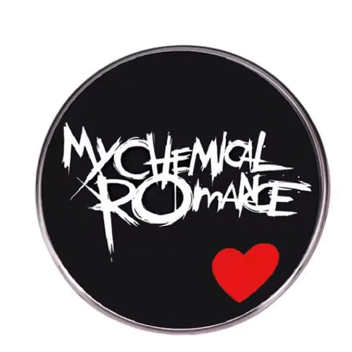 My Chemical Romance Heart Round - Enamel Pin rockit-t-shirts.myshopify.com #Indie_Vinyl_Den#
