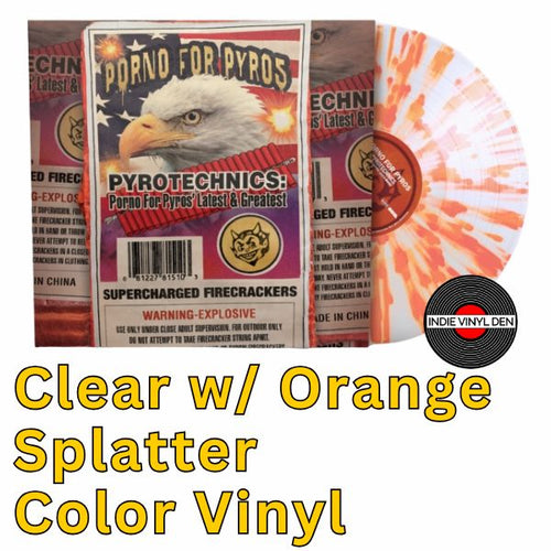Porno for Pyros - Pyrotechnics: Latest & Greatest - Clear w/ Orange Color Vinyl Record * - Indie Vinyl Den