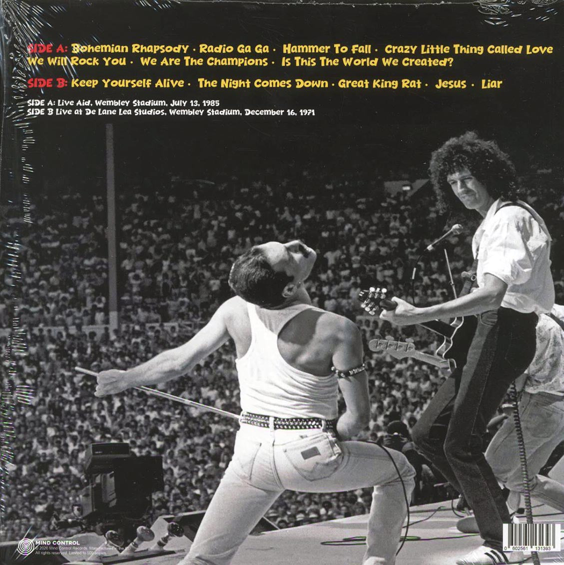 Queen - Live Aid, Wembley Stadium, July 13th, 1985 - Vinyl Record