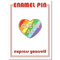 Queer AF Enamel Pin rockit-t-shirts.myshopify.com #Indie_Vinyl_Den#