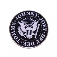Ramones Names Round - Enamel Pin rockit-t-shirts.myshopify.com