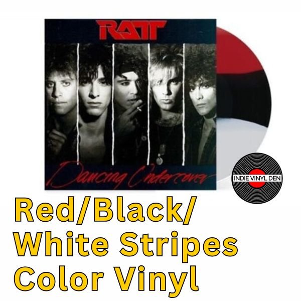 Ratt - Dancing Undercover - Red/Black/White Stripe Vinyl Record
