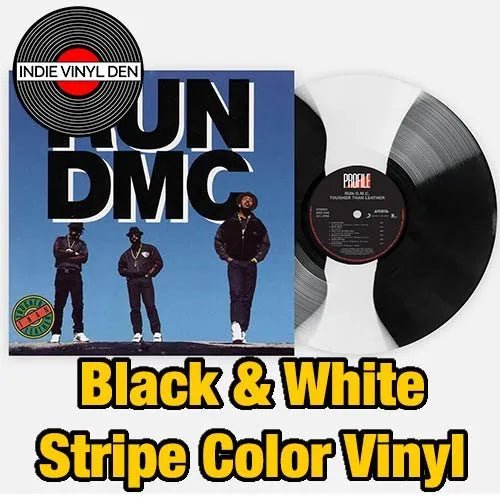 Run-DMC - Más resistente que el cuero - Disco de vinilo con rayas blancas y negras