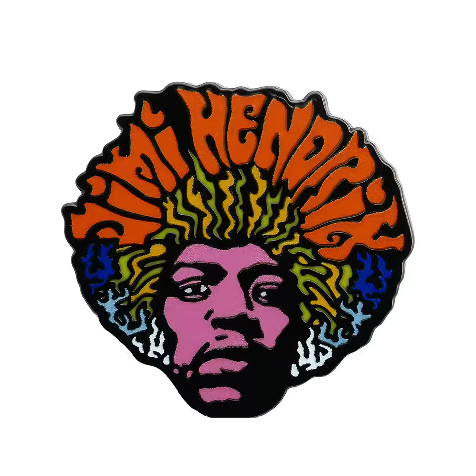Jimi Hendrix Head - Enamel Pin