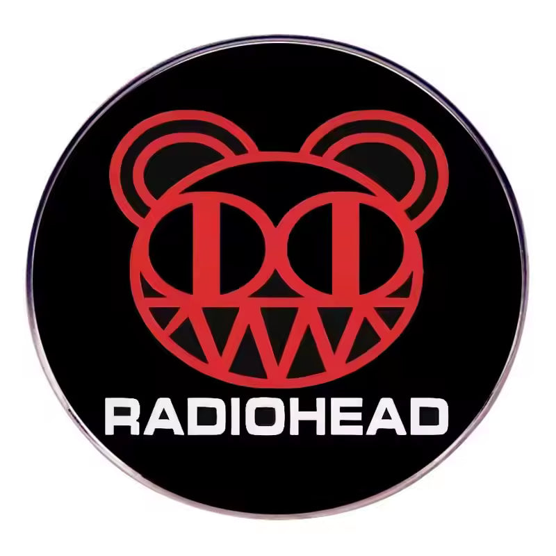 Radiohead Bear Red/Black Round - Enamel Pin